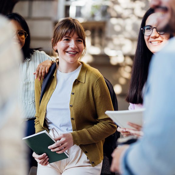 Students walking together