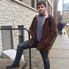 Photo of a person in a stripped shirt