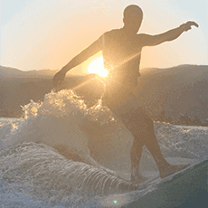 Photo of a person wake boarding