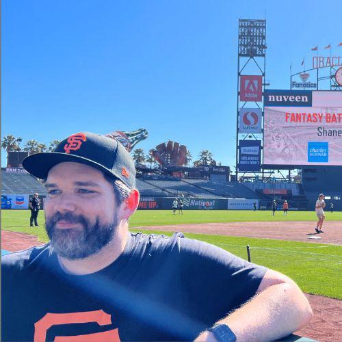 Photo of a person at a baseball game