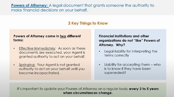 image of slides from a webinar